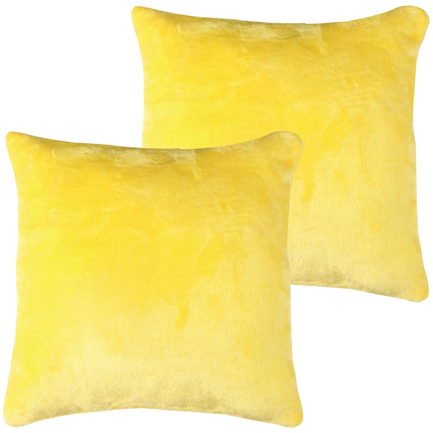 Bestlivings Kissenhülle Kuschel Kissenbezug mit Reißverschluss 40 x 40 cm Champagner 2er Pack