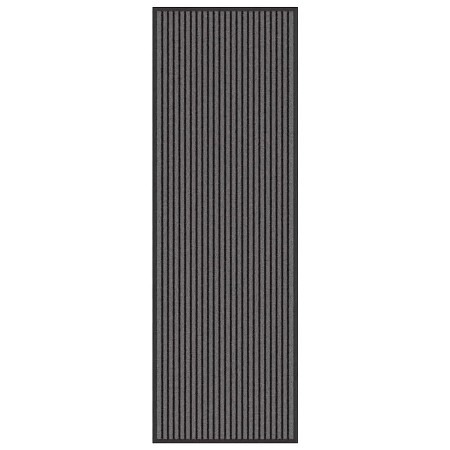 vidaXL Fußmatte Schwarz und Grau 60 x 180 cm Polypropylen und PVC 4105593 günstig online kaufen
