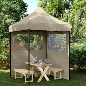 vidaXL Party-Zelt Taupe 200 x 200 x 306 cm Oxford-Stoff 42023524