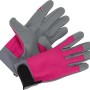 Gartenhandschuhe Pink Gr. 7, Arbeitshandschuhe mit Klettverschluss, grau und pink.