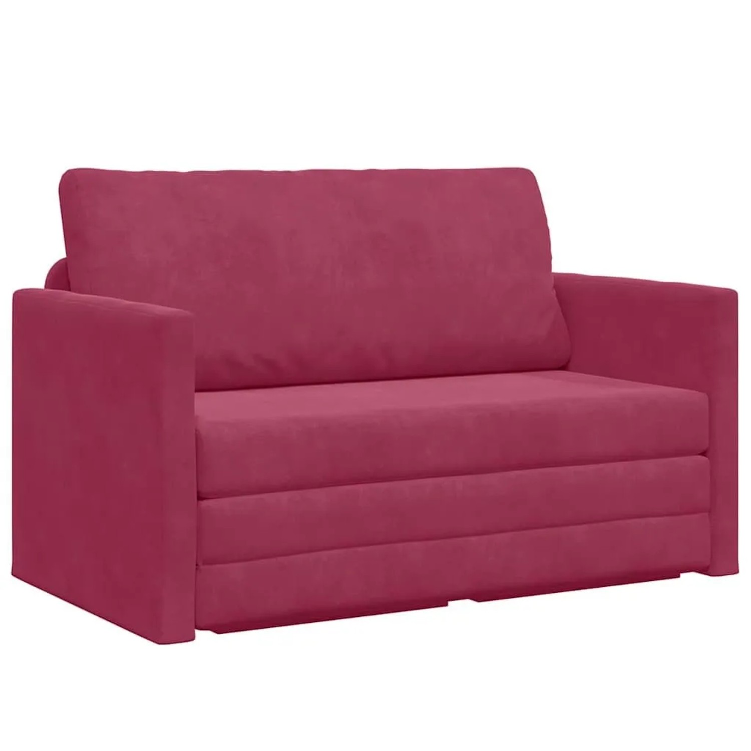 vidaXL Schlafsofa 110cm Weinrot Samt 4106705