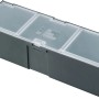 Bosch Zubehörbox Groß für Systembox S, graue Aufbewahrungsbox mit transparentem Deckel.