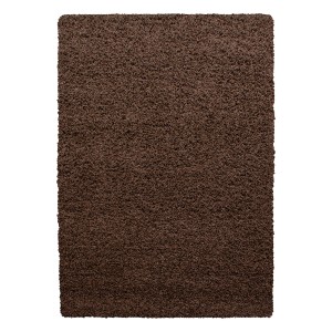 Brauner Ayyildiz Hochflorteppich Life 1500, 160x230 cm. Flauschiger Shaggy Teppich für Wohnräume.