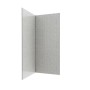 Duschparadies 120 x 100 x 210cm Duschrückwand Duschrückwände Wandverkleidung Premium Aluverbundplatte 3mm Fliesenersatz Zementgrau