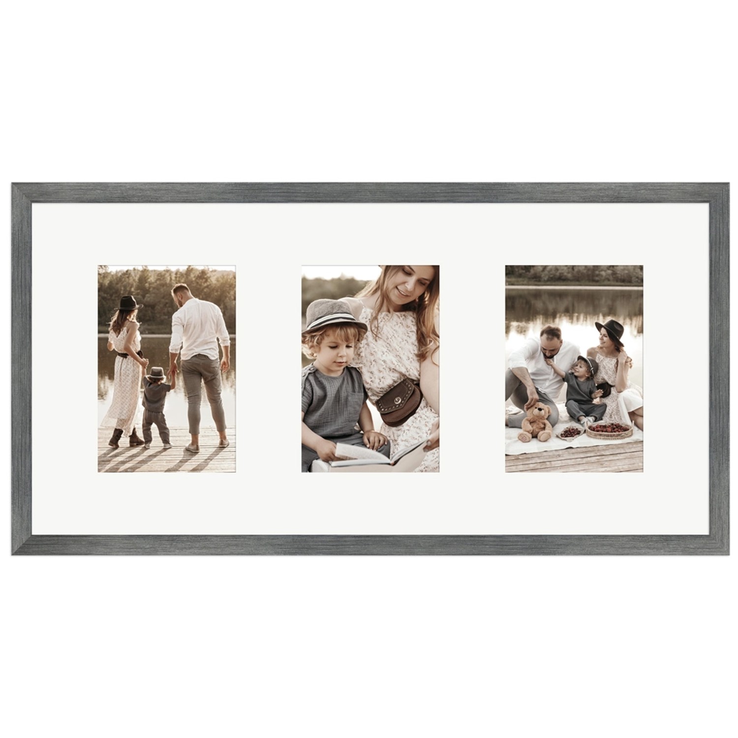 WANDStyle Galerierahmen G950 in Metall 25 x 50 cm für 3 Bilder im Format 10 günstig online kaufen