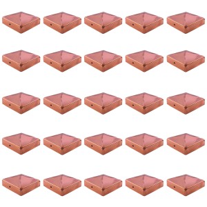 Holmwerk 25x Pfostenkappe Kupfer Pyramide 7x7 Abdeckkappe Für Pfosten 71mm