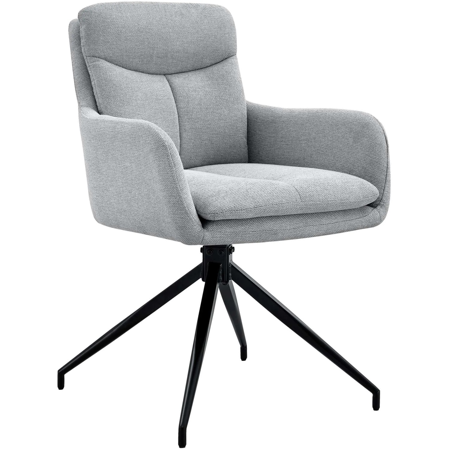 DELUKE Esszimmerstuhl DUTOR Stoff Hellgrau 57x62x83cm Essstühle Esszimmerstühle Küchenstühle Wohnzimmerstühle