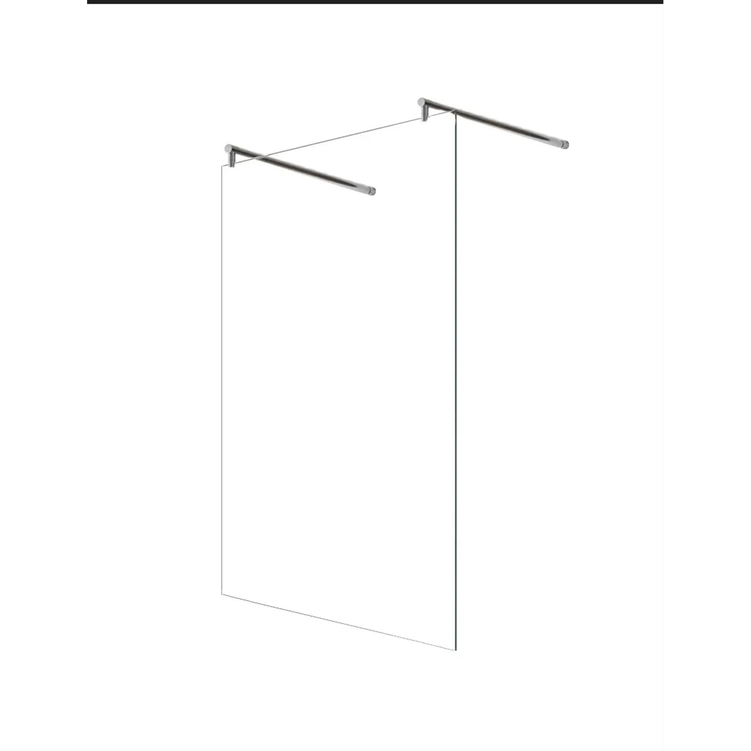 Glaszentrum Hagen 108x200cm Freistehende Dusche 2x Rundhalter