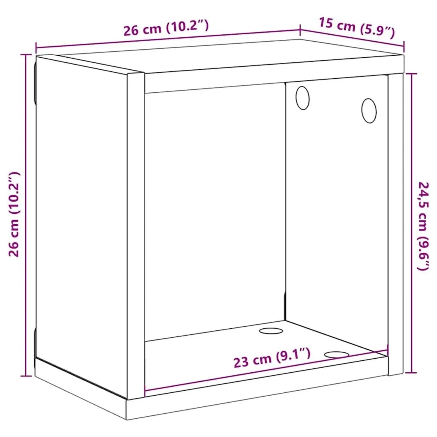 vidaXL Würfelregale 6 Stk Weiß 26x15x26 cm 807027_11