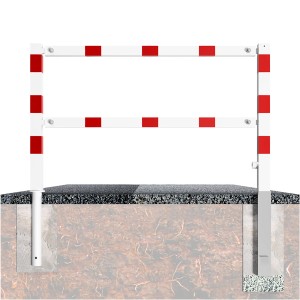 Schake Wegesperre, dreikant, schwenkbar, 2000 mm, weiß-rot, zur Absperrung von Wegen und Flächen.