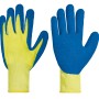 LUX Schnittschutz-Handschuhe Gr. 10, Arbeitshandschuhe mit blau/gelber Nitrilbeschichtung.