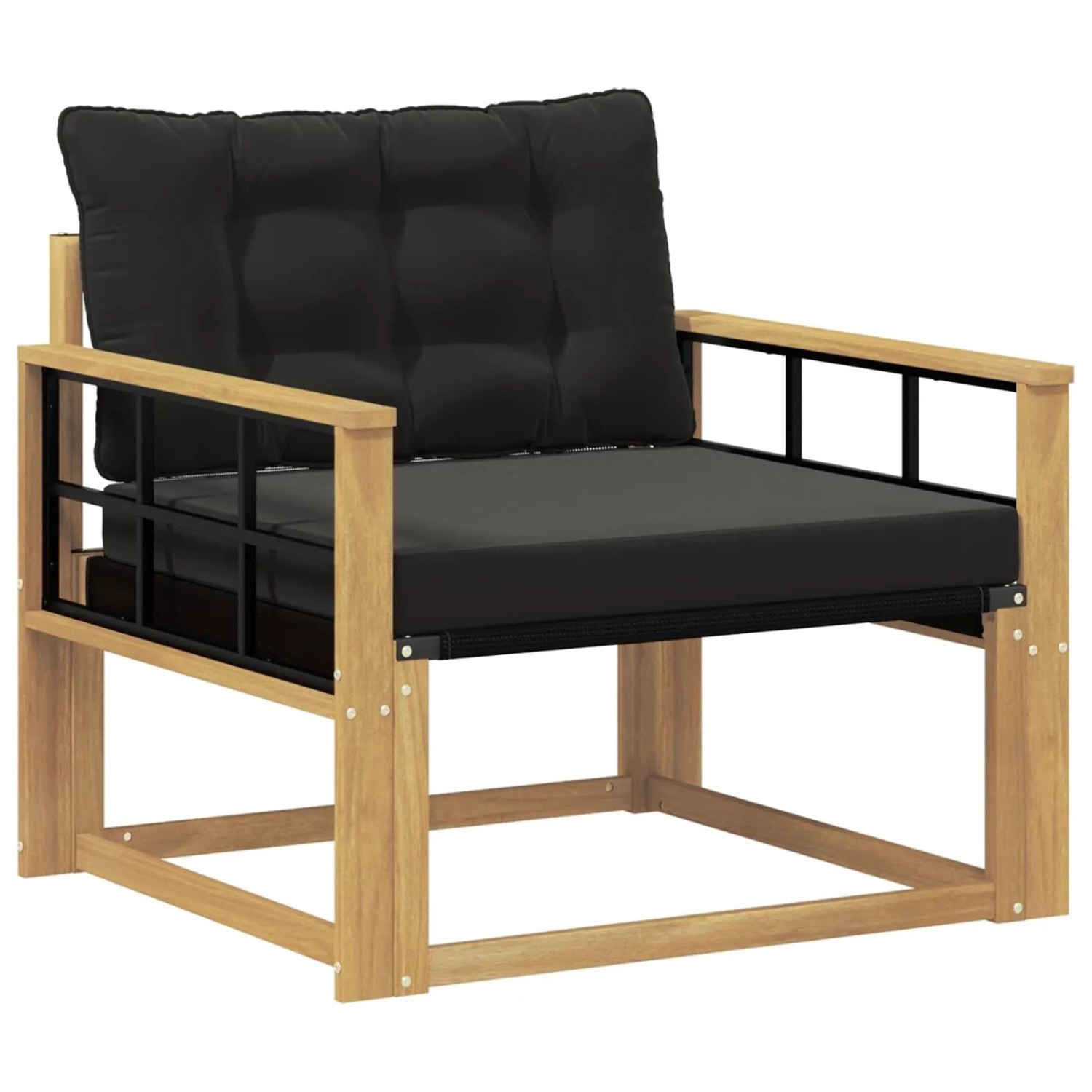 vidaXL Outdoor-Sofagarnitur Massives Akazienholz und Textilene Weiß 3439070