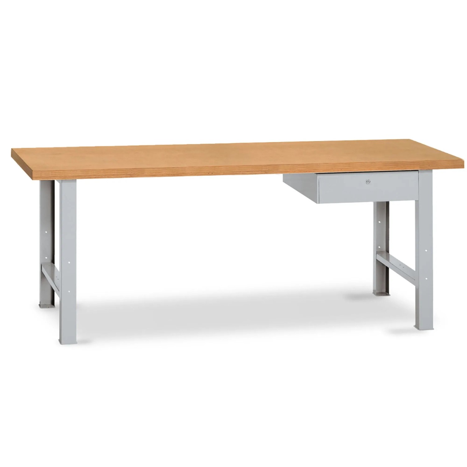 Kraftwerk Werkbank 1 Schublade 840 mm x 2000 mm x 700 mm Silber-Beige