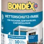 Dose Bondex Wetterschutz-Farbe RAL 5009 Azurblau, geeignet für Holz im Außenbereich.