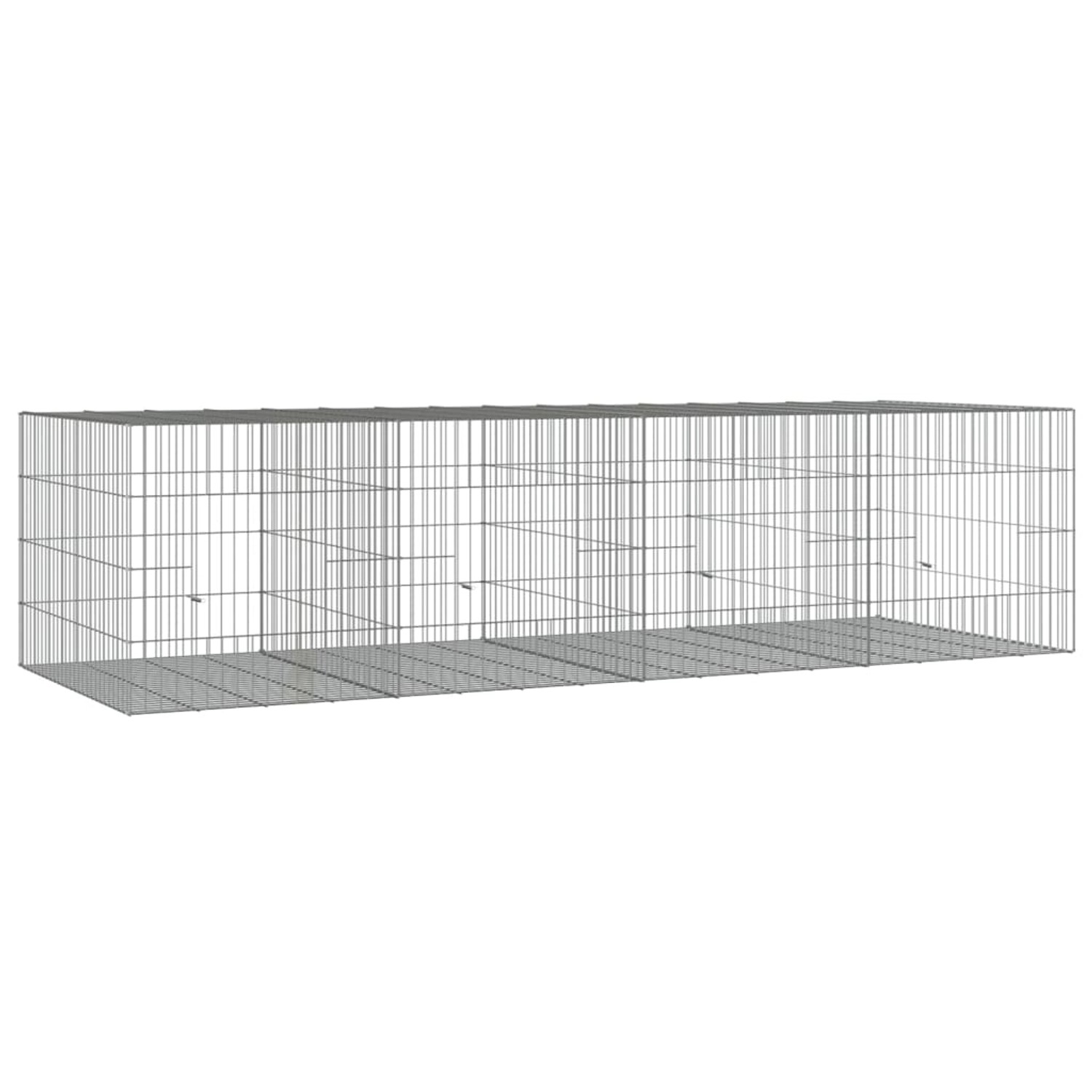 vidaXL Kaninchenkäfig 4 Paneele 217x79x54 cm Verzinktes Eisen vidaXL KaninchenkÃ¤fig 4 Paneele 217x79x54 cm Verzinktes E...