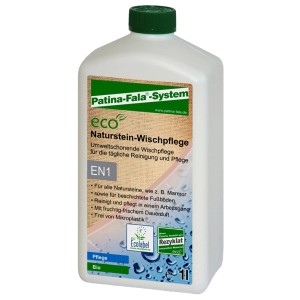 Flasche Patina Naturstein Wischpflege für die Reinigung und Pflege von Natursteinböden.
