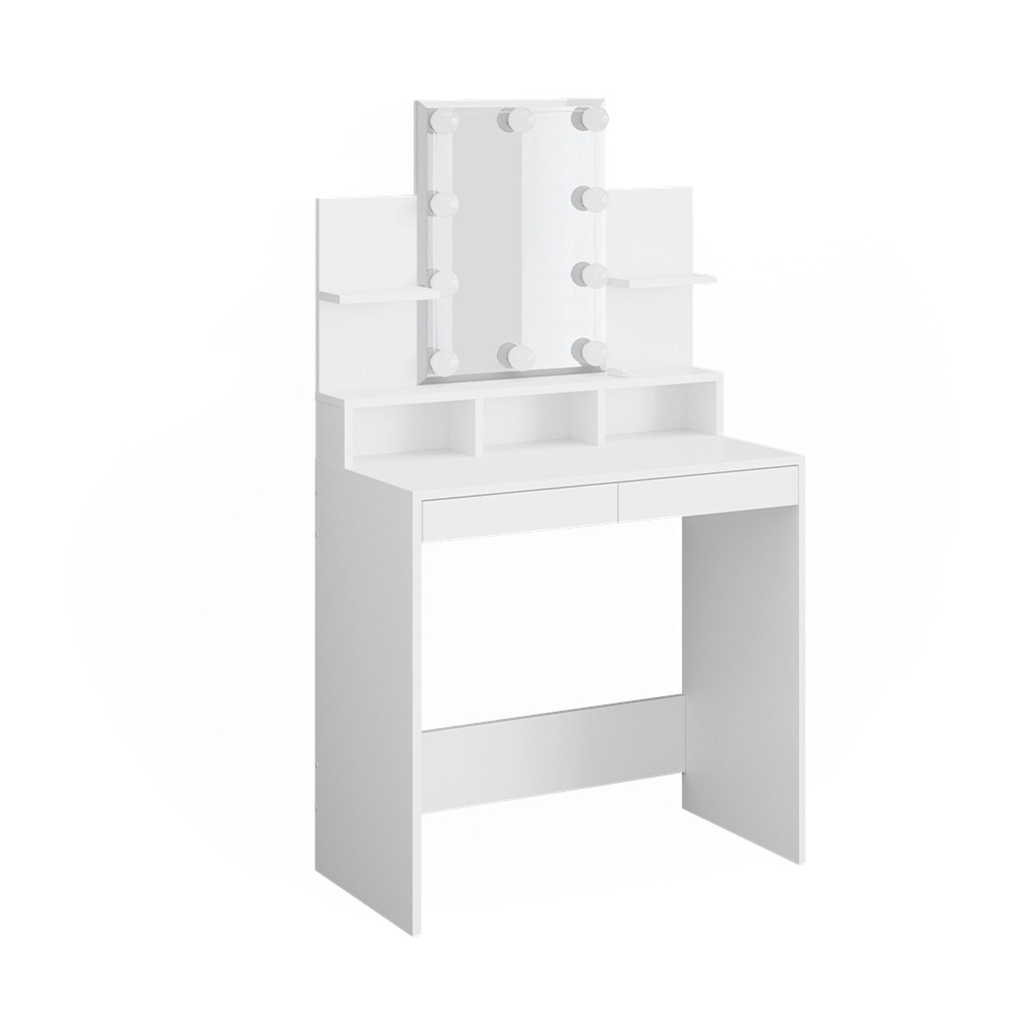 Vicco Schminktisch Ania Weiß 80 cm mit LED Beleuchtung günstig online kaufen