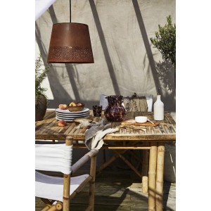 PR Home Corta Lampenschirm aus Cortenstahl, rostbraun, 38cm, für E27 Pendelaufhängung im Außenbereich.