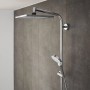 Hansgrohe Crometta E 240 Duschsystem mit Thermostat, Kopf- und Handbrause, Weiß-Chrom.