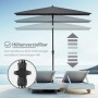 Sekey Balkonschirm, rechteckig, höhenverstellbar mit Drehknopf, für optimalen Sonnenschutz.