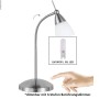 Paul Neuhaus LED-Tischleuchte Pino Stahl mit Touchdimmer und verstellbarem Kopf.