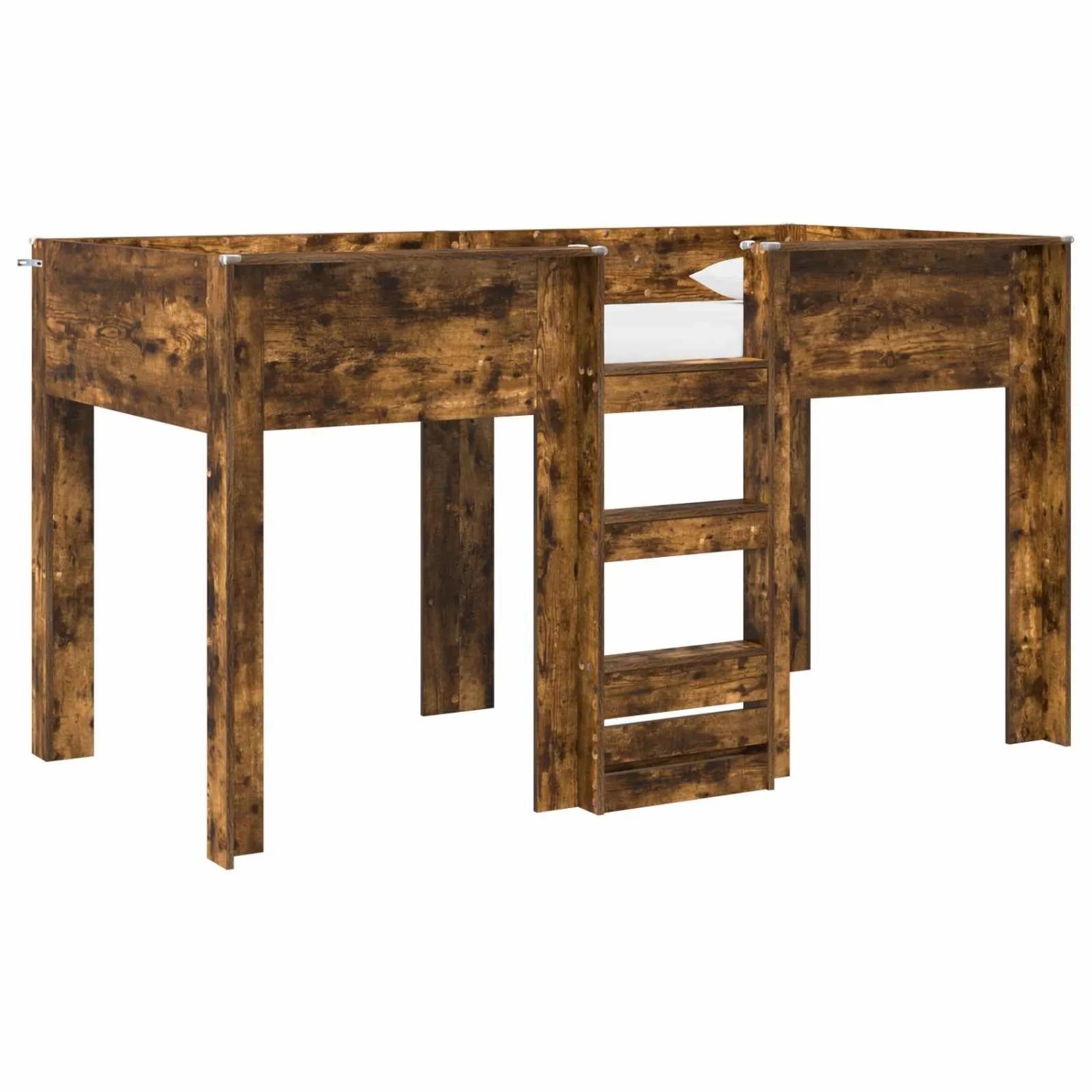 vidaXL Etagenbett für Kinder Geräucherte Eiche 100 x 200 cm 3410503