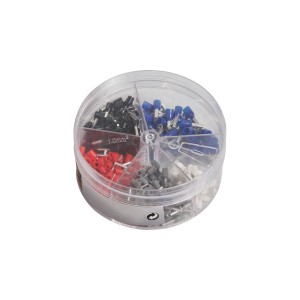 Aderendhülsen-Set, 400-teilig, 0,5-2,5 mm², sortiert in Dose. Für Autoelektrik.