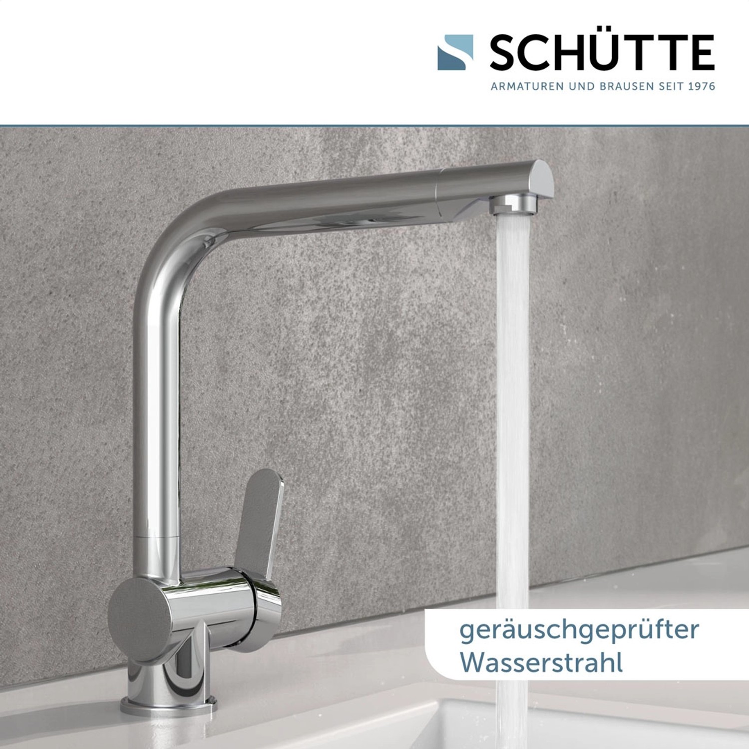 Schütte Spültischarmatur Rio Chrom mit Wasserstrahl, Einhebelmischer für die Küche.