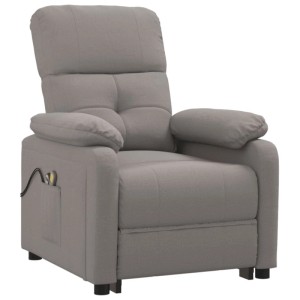 vidaXL Massagesessel Elektrisch Taupe Stoff 3073820