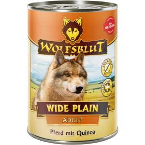 Wolfsblut Wide Plain Adult Pferd mit Quinoa, Hunde-Nassfutter Dose, glutenfrei.