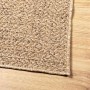 Beiger, quadratischer Outdoor-Teppich ZIZUR in Jute-Optik, 120x120 cm.
