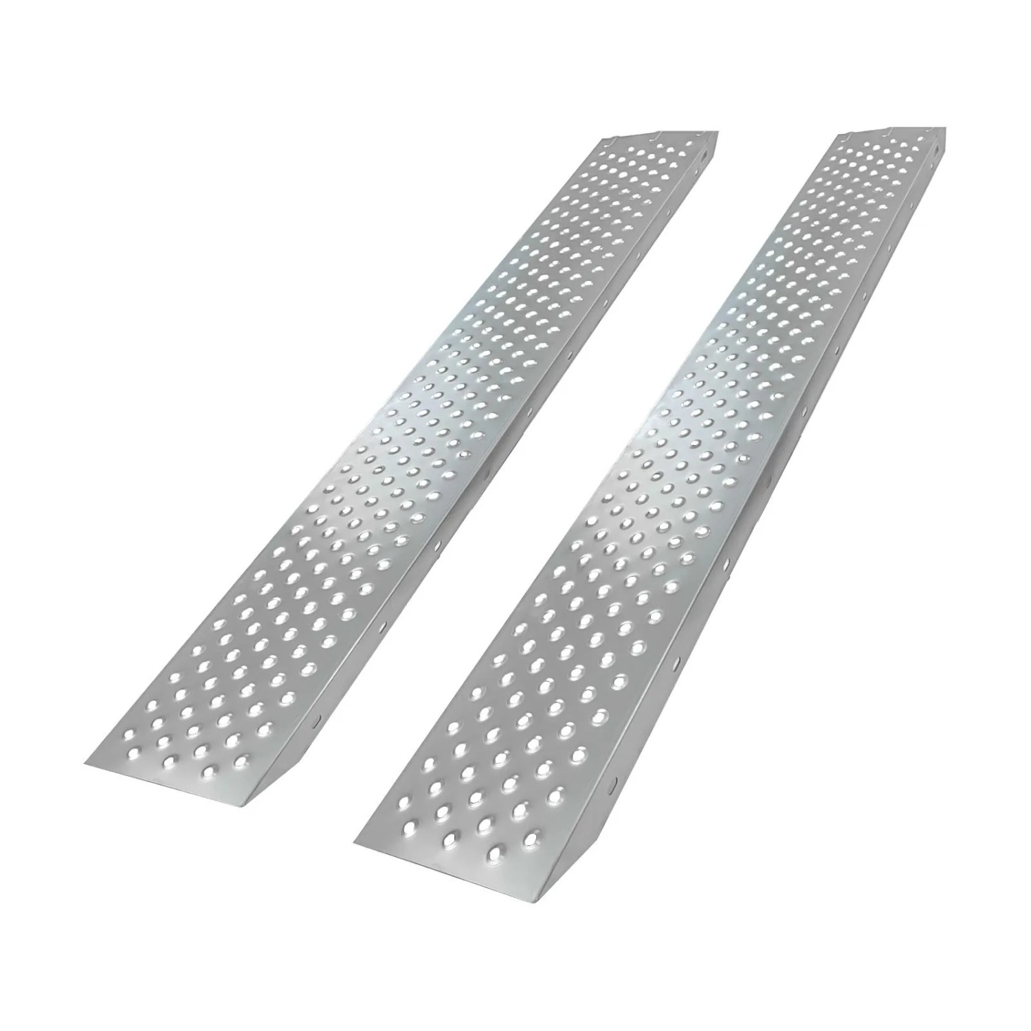 TRUTZHOLM 2x Auffahrrampe 180 cm Tragkraft 400 kg Stahl Profiliert Grau