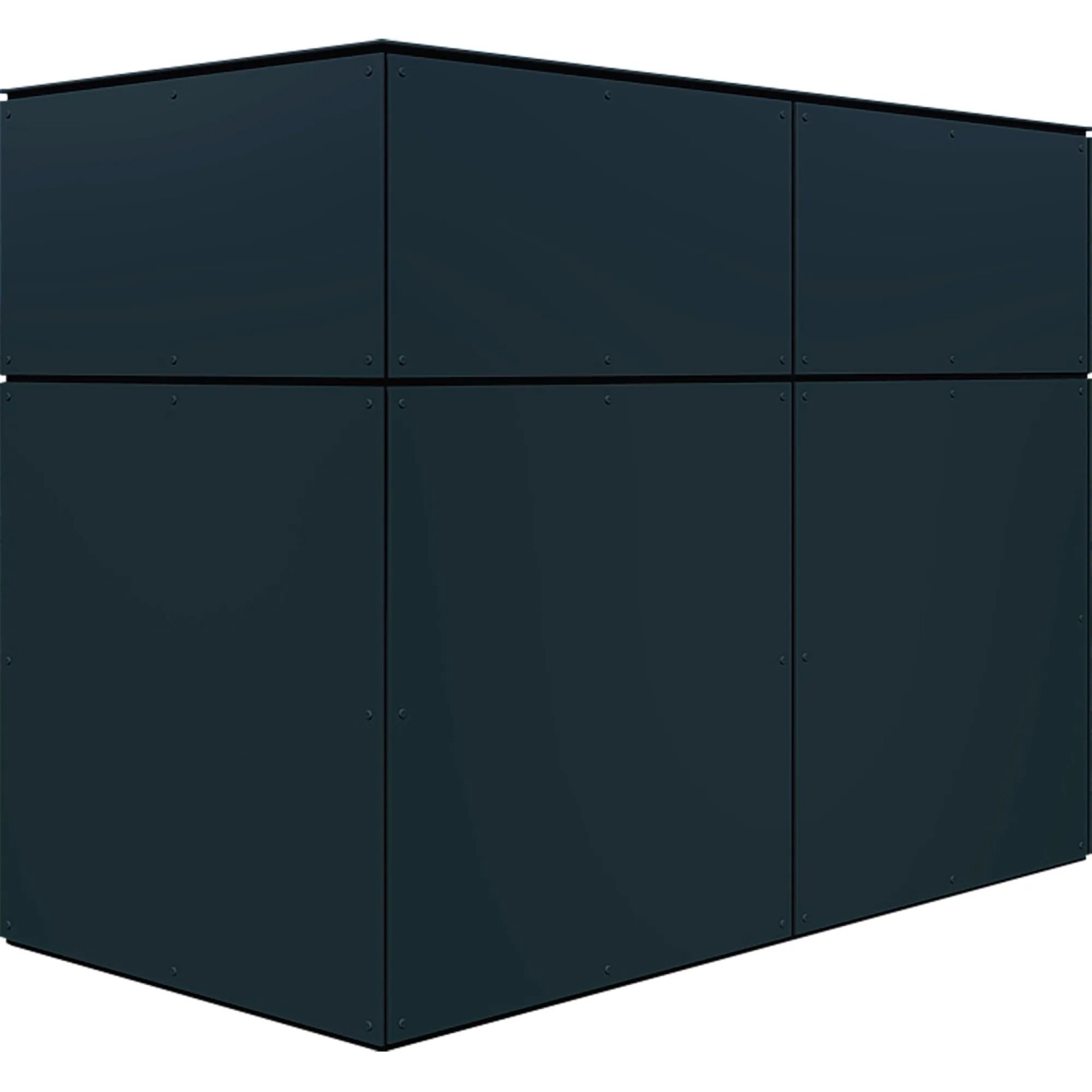 Bertilo Gartenschrank HPL Sideboard, 155x75x116 cm, Anthrazit. Wetterfester Terrassenschrank für Garten & Balkon.
