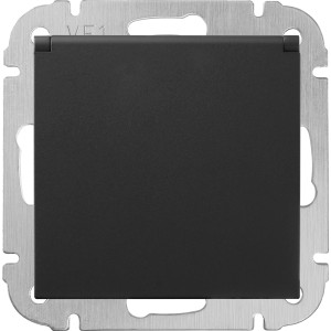 Schalterrahmen Finnja, schwarz matt, für Schalter und Taster.