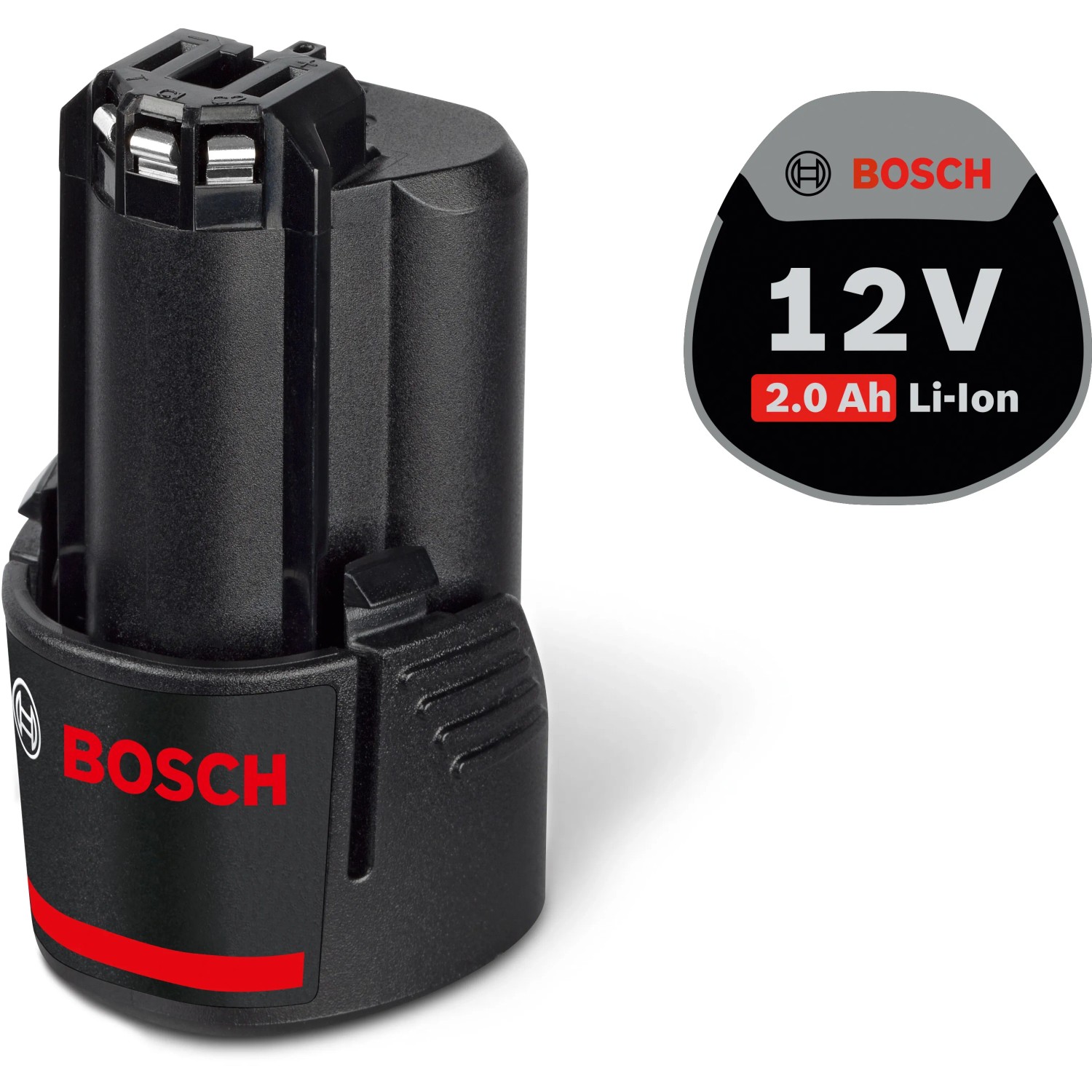 Bosch Professional Akku GBA 12V 2Ah für Elektrowerkzeuge, robust und leicht.