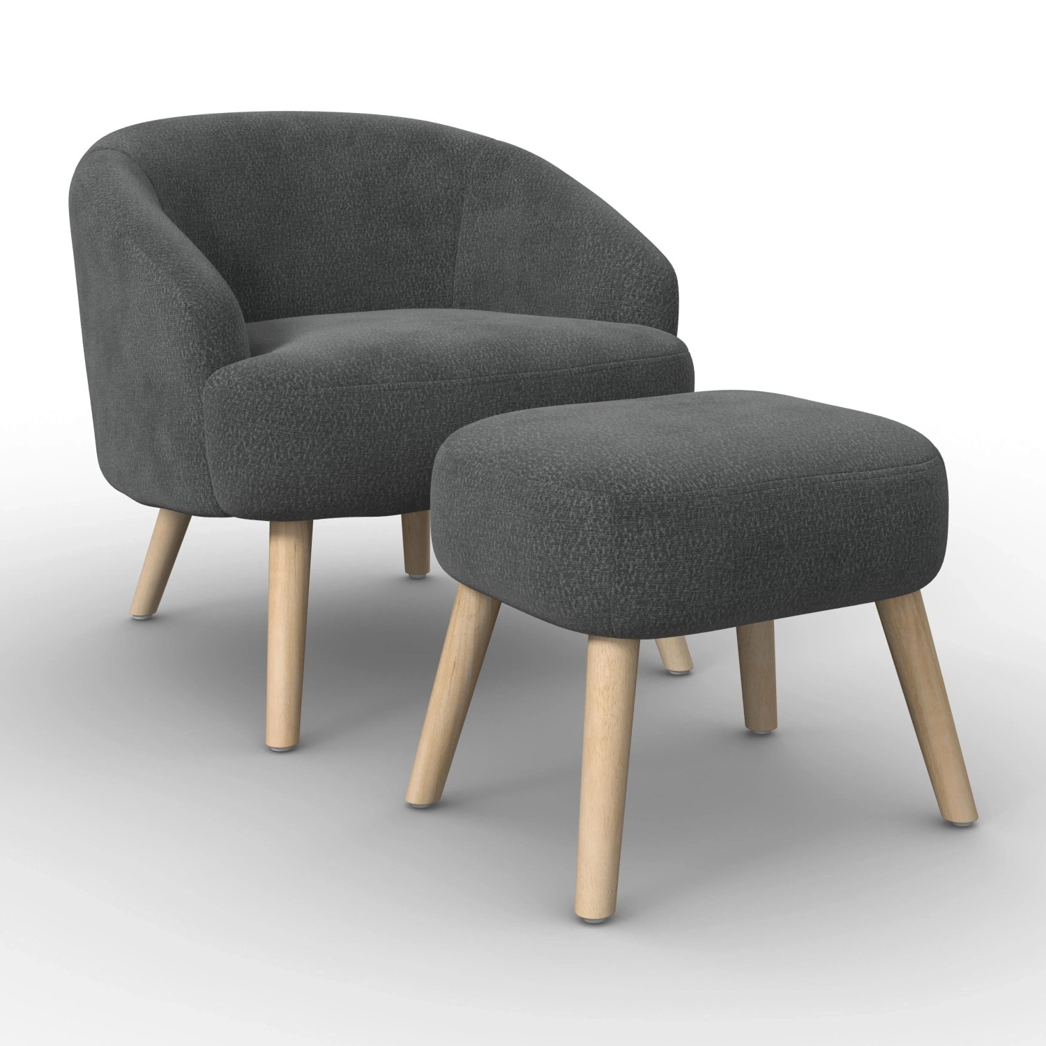 Bessagi Home Sessel Sonja Chenille Schwarz