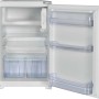 Innenansicht: Respekta Einbaukühlschrank mit 4-Sterne-Gefrierfach, Tür geöffnet.