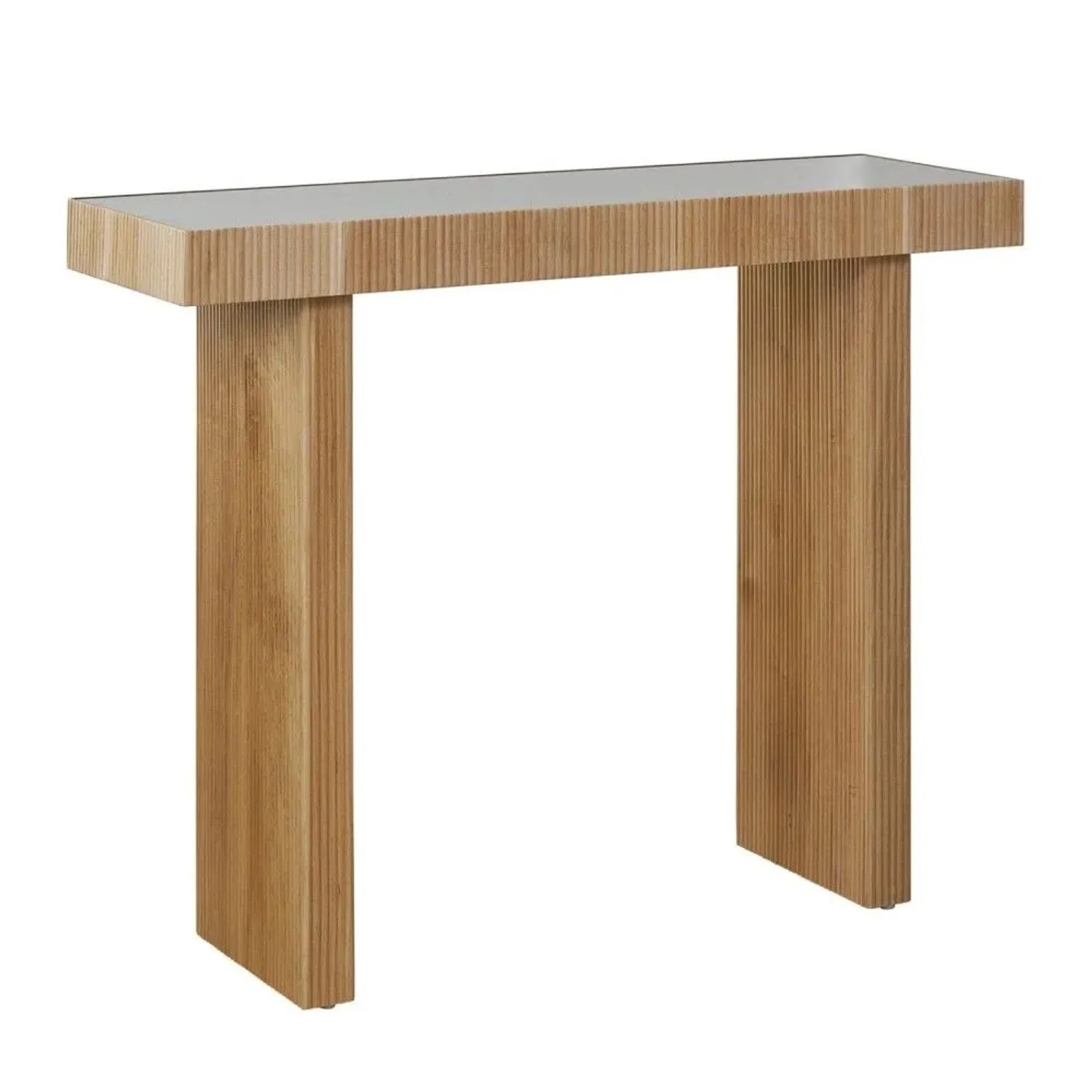 Svita Alvaro Konsolentisch Rattanoptik Flur Schmal 110x38x85 Natur