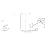 Illustration: Runde Duschkabine baliv DUK-90.20R mit Chromprofil.