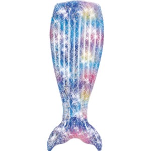 Bestway Luftmatratze im Meerjungfrau-Design, schimmernd, 178x61x14 cm.