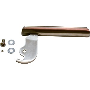 Türgriff für Kaminofen Nevio 2.0, Ersatzteil aus Metall mit Schrauben und Unterlegscheiben.