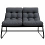 vidaXL Gartenmöbel Schwarz 110 x 81 x 71 cm Pulverbeschichteter Stahl 42008030_5