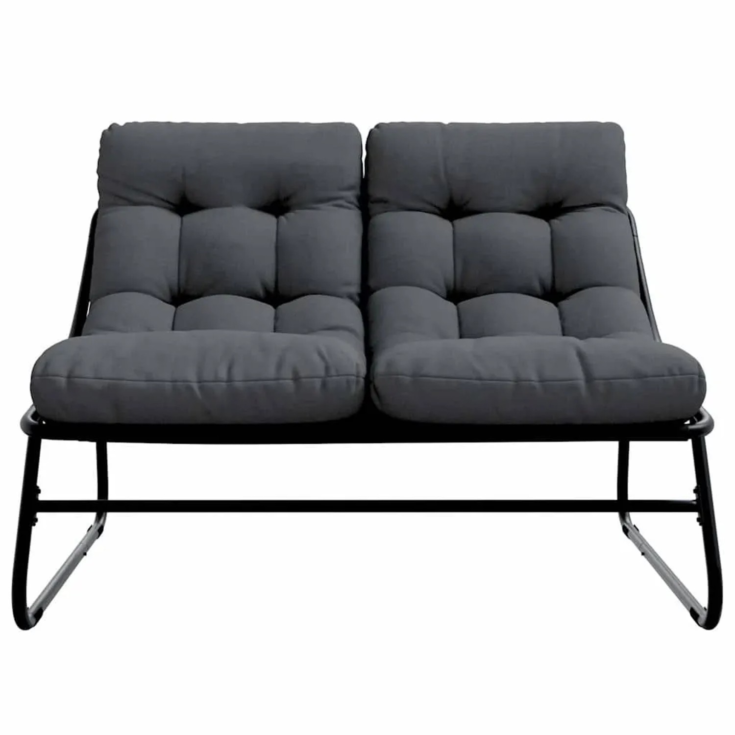 vidaXL Gartenmöbel Schwarz 110 x 81 x 71 cm Pulverbeschichteter Stahl 42008030_5