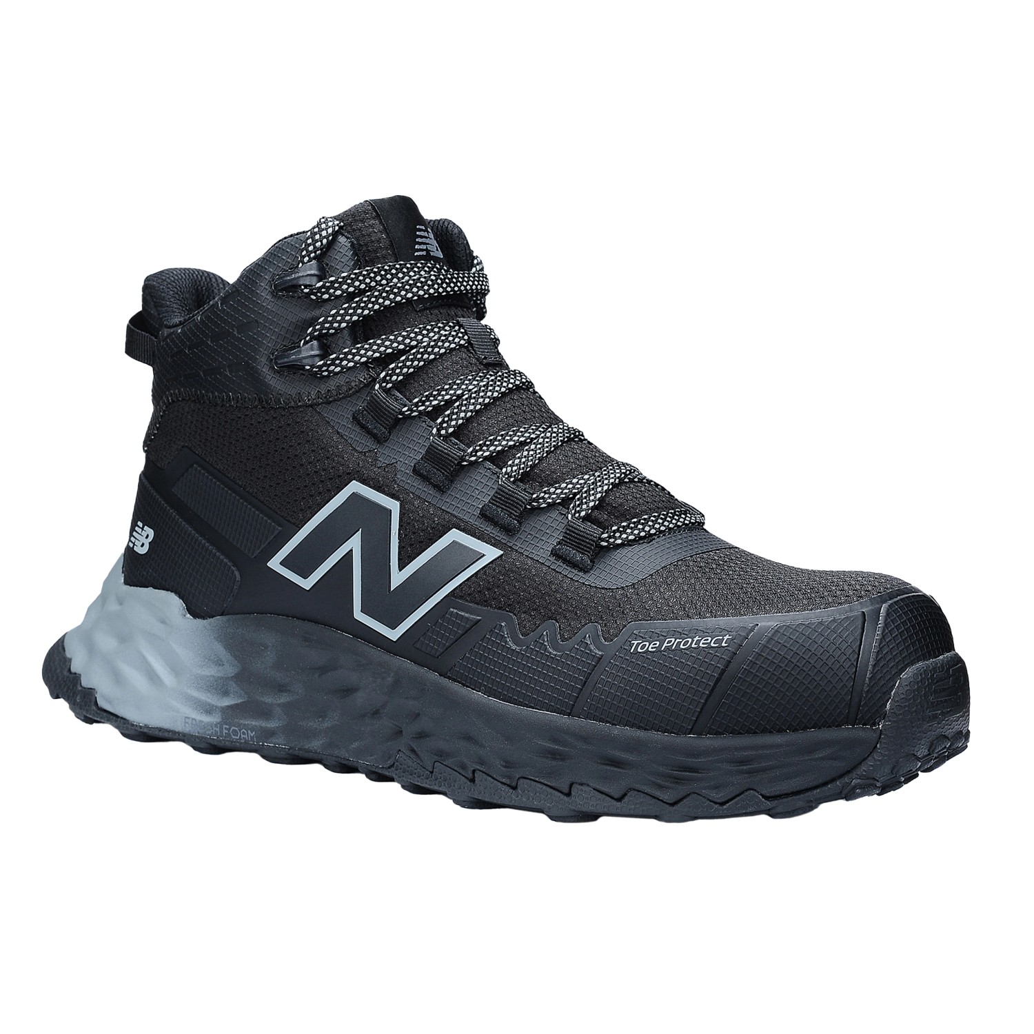 New Balance Cremorne Mid S3L Sicherheitsstiefel, schwarz-grau, Gr. 40. Arbeitsschuh mit Fresh Foam Sohle.