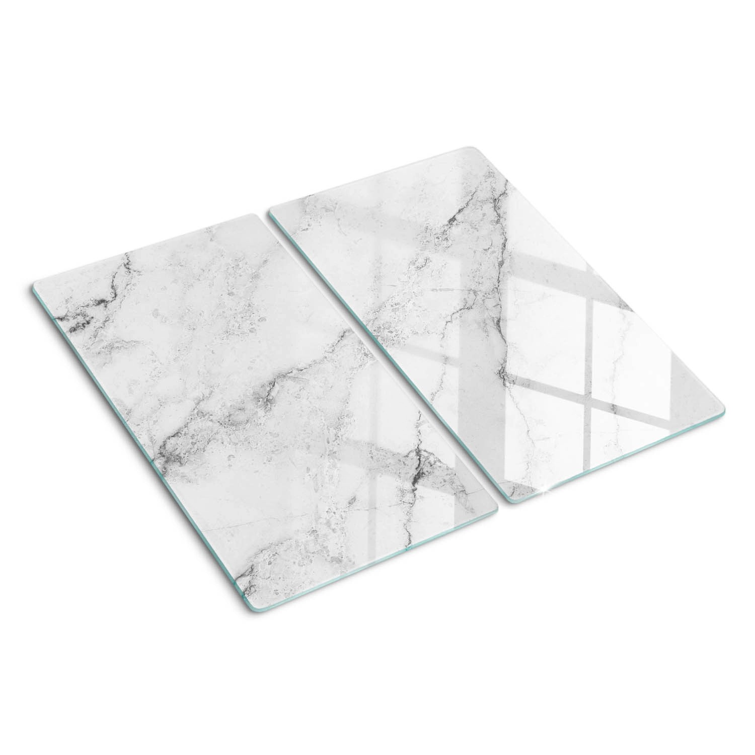 Tulup Herdabdeckplatte SET aus 2 Stück 30x52 cm Schneidebrett aus Glas Schu günstig online kaufen