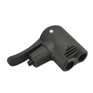 Fischer Luftpumpenkopf, universeller Pumpenaufsatz für Fahrradreifen mit Schnellverschluss.