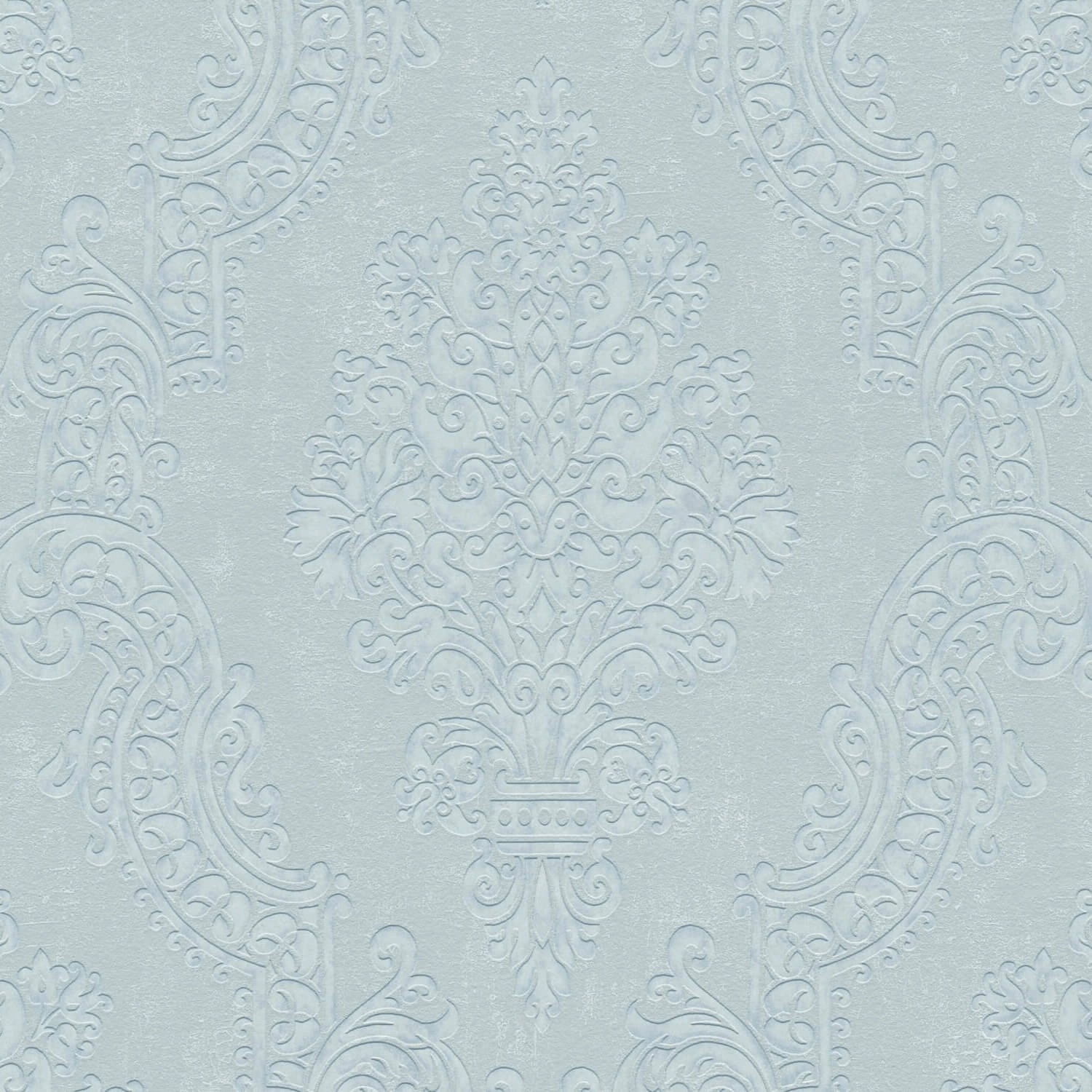 PROFHOME 397653-GU Barock Tapete Ornament schimmernd mint Grau Silber 0,53 günstig online kaufen