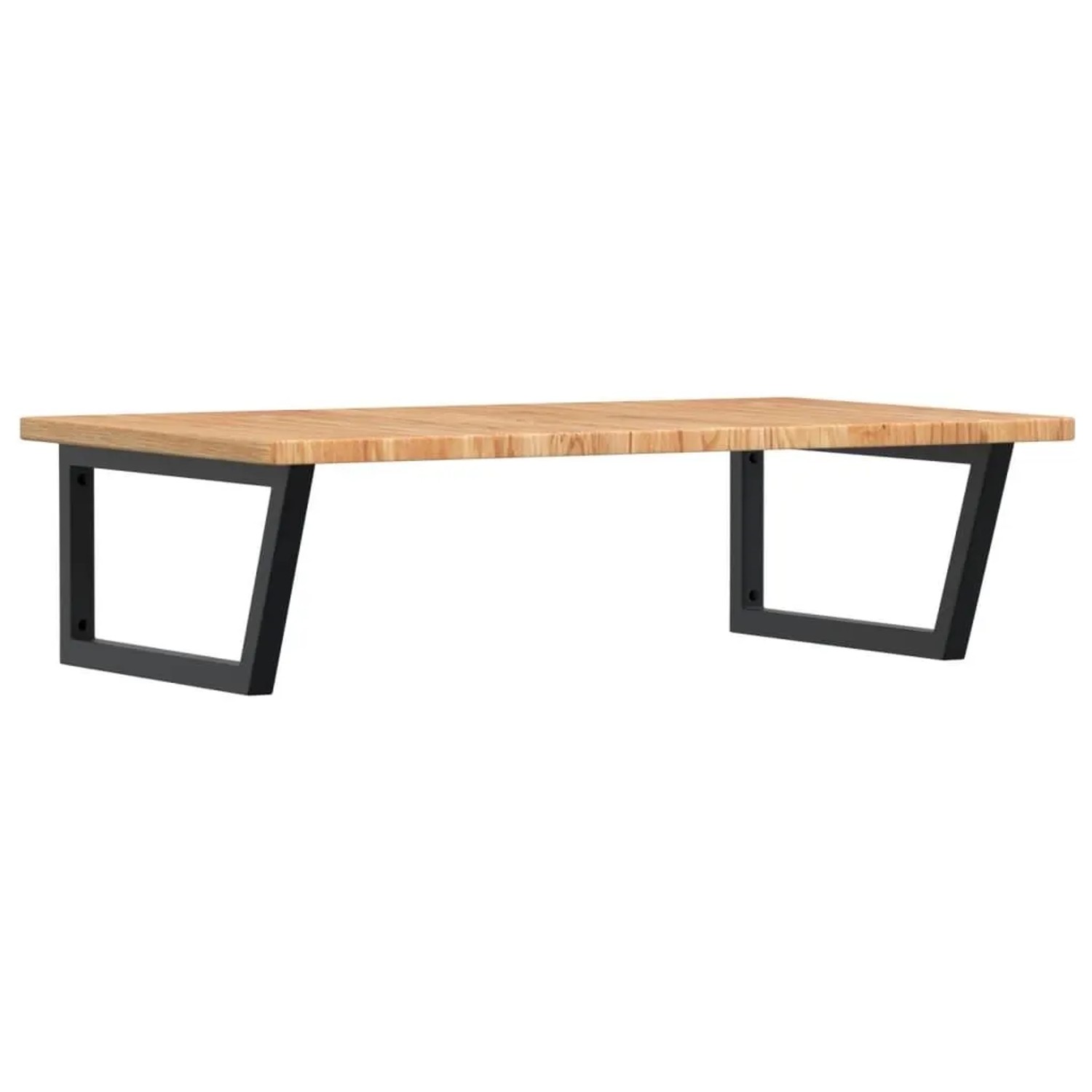 vidaXL Waschtischplatte mit Halterung Stahl und Massivholz Eiche 3302483