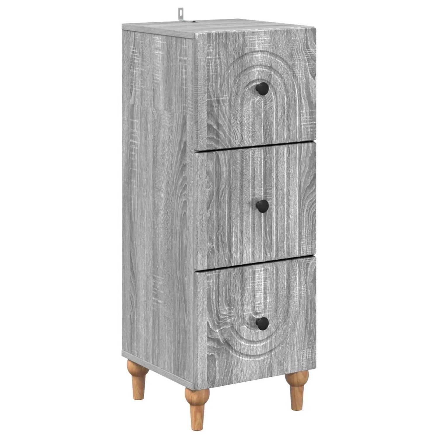vidaXL Schubladenschrank Graues Sonoma 33 x 34,5 x 90 cm Holzwerkstoff 894161