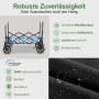 Sekey XXL Bollerwagen, faltbar, schwarz, 150L. Campingwagen mit robustem Stahlrahmen und wasserdichtem Oxford-Gewebe.